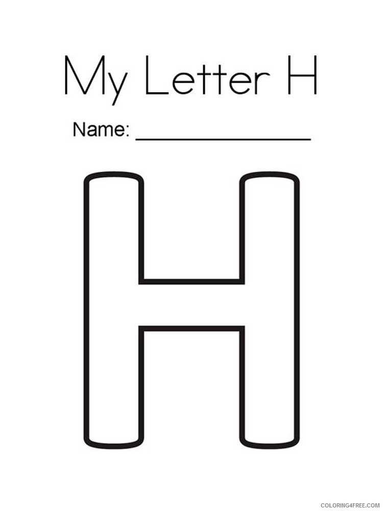 Letter H Coloring Pages Alphabet Educational Letter H of 12 Printable 2020 101 Coloring4free