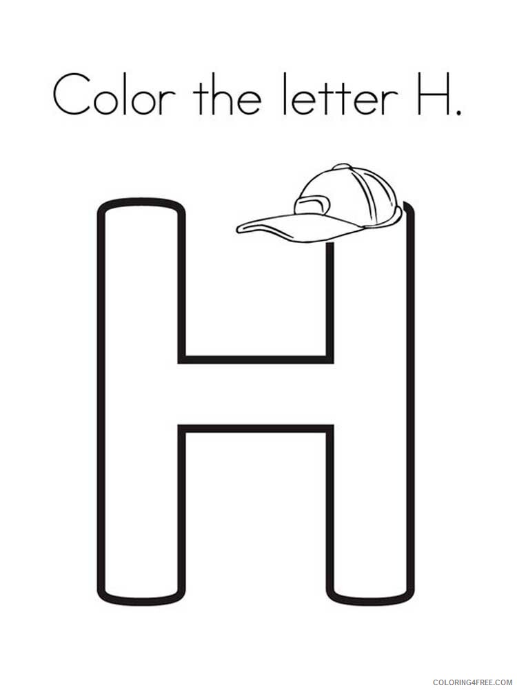 Letter H Coloring Pages Alphabet Educational Letter H of 7 Printable 2020 108 Coloring4free