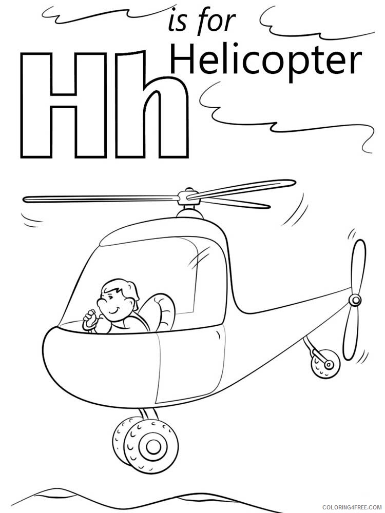 Letter H Coloring Pages Alphabet Educational Letter H of 9 Printable 2020 110 Coloring4free