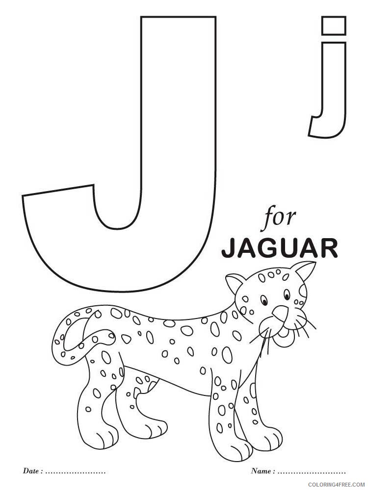 Letter J Coloring Pages Alphabet Educational Letter J of 6 Printable 2020 125 Coloring4free