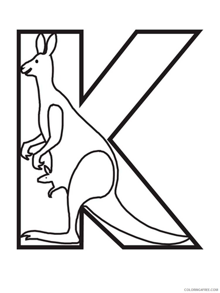 Letter K Coloring Pages Alphabet Educational Letter K of 1 Printable 2020 129 Coloring4free