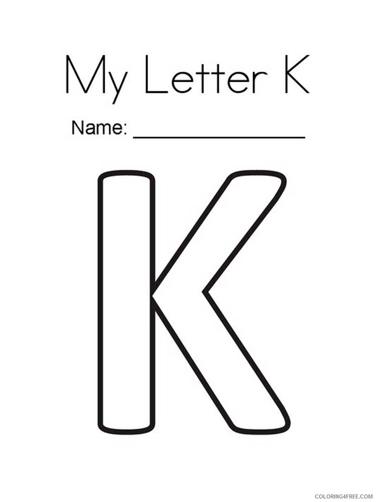 Letter K Coloring Pages Alphabet Educational Letter K of 11 Printable 2020 130 Coloring4free