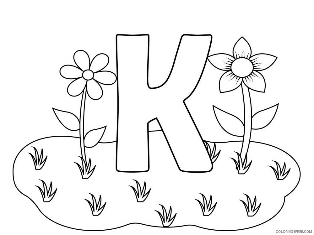 Letter K Coloring Pages Alphabet Educational Letter K of 12 Printable 2020 131 Coloring4free