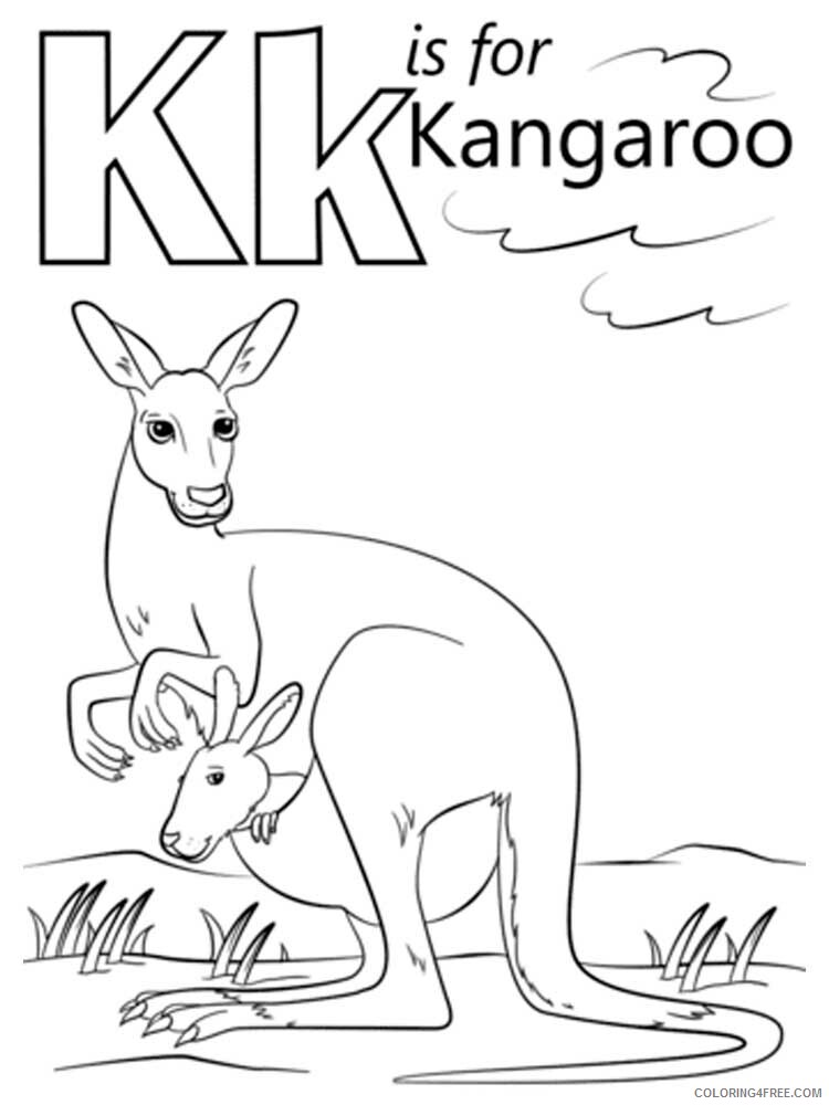 Letter K Coloring Pages Alphabet Educational Letter K of 16 Printable 2020 135 Coloring4free