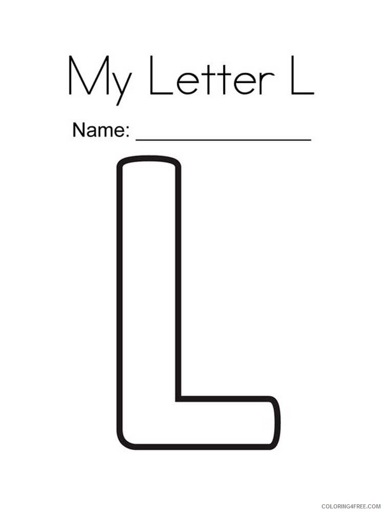 Letter L Coloring Pages Alphabet Educational Letter L of 10 Printable 2020 146 Coloring4free