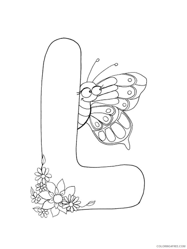Letter L Coloring Pages Alphabet Educational Letter L of 14 Printable 2020 150 Coloring4free