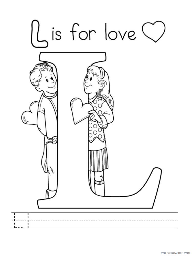 Letter L Coloring Pages Alphabet Educational Letter L of 9 Printable 2020 154 Coloring4free
