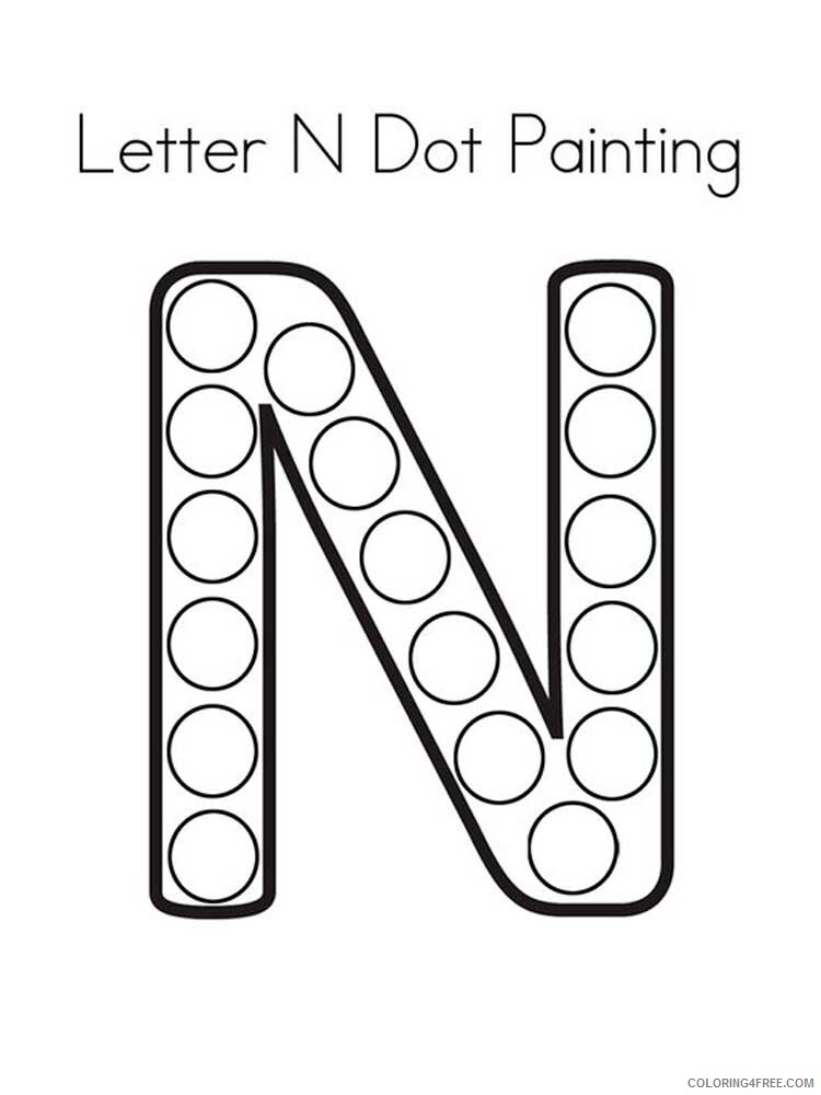Letter N Coloring Pages Alphabet Educational Letter N of 6 Printable 2020 171 Coloring4free