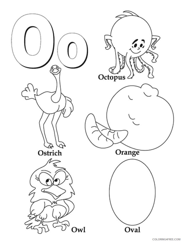 Letter O Coloring Pages Alphabet Educational Letter O of 1 Printable 2020 174 Coloring4free