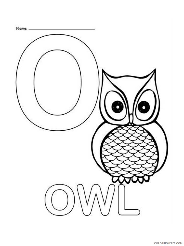 Letter O Coloring Pages Alphabet Educational Letter O of 2 Printable 2020 177 Coloring4free