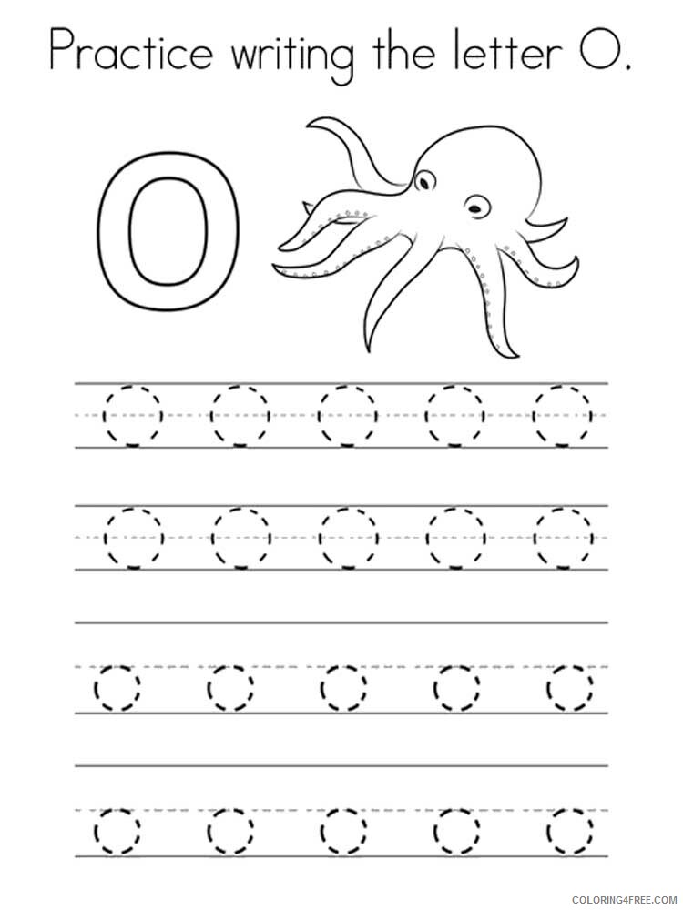 Letter O Coloring Pages Alphabet Educational Letter O of 8 Printable 2020 182 Coloring4free