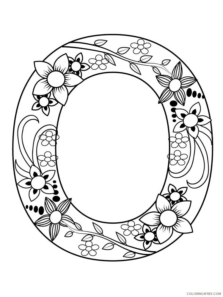 Letter O Coloring Pages Alphabet Educational Letter O of 9 Printable 2020 183 Coloring4free