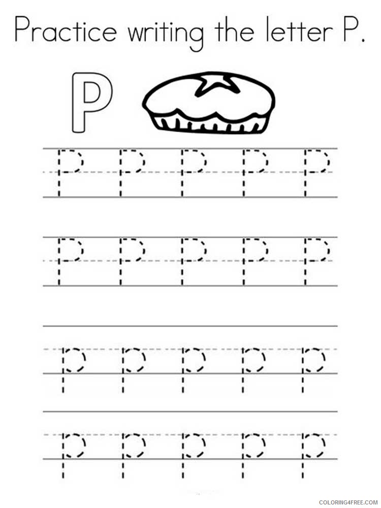 Letter P Coloring Pages Alphabet Educational Letter P of 11 Printable 2020 186 Coloring4free