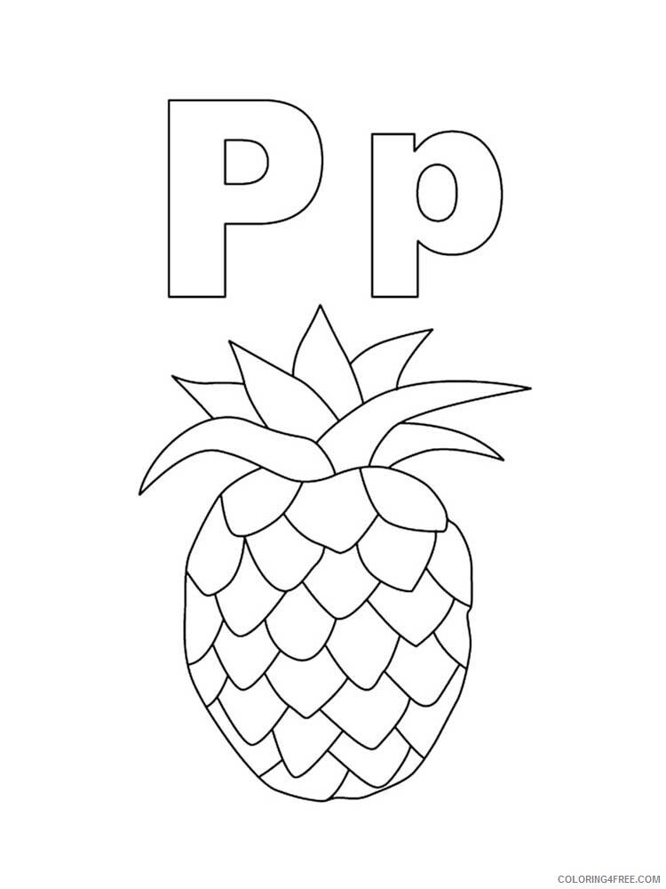 Letter P Coloring Pages Alphabet Educational Letter P of 12 Printable 2020 187 Coloring4free