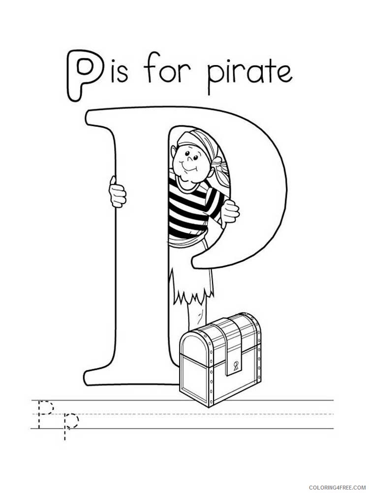 Letter P Coloring Pages Alphabet Educational Letter P of 7 Printable 2020 193 Coloring4free