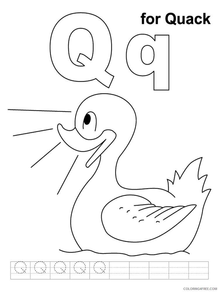 Letter Q Coloring Pages Alphabet Educational Letter Q of 1 Printable 2020 196 Coloring4free