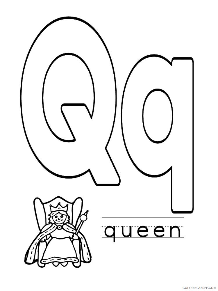 Letter Q Coloring Pages Alphabet Educational Letter Q of 2 Printable 2020 197 Coloring4free