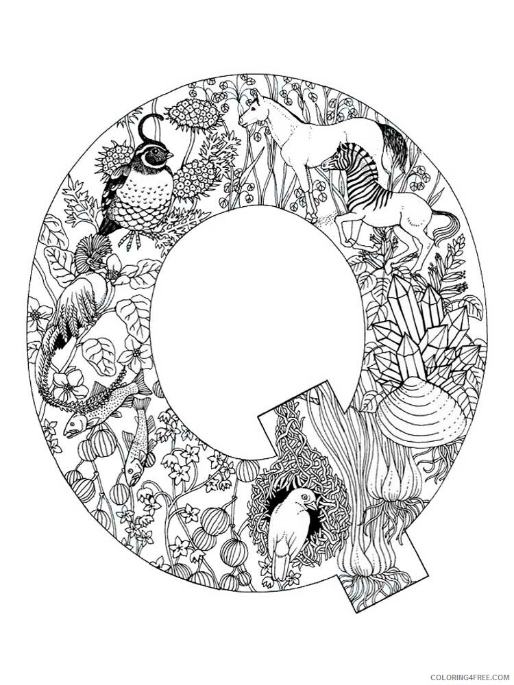 Letter Q Coloring Pages Alphabet Educational Letter Q of 3 Printable 2020 198 Coloring4free