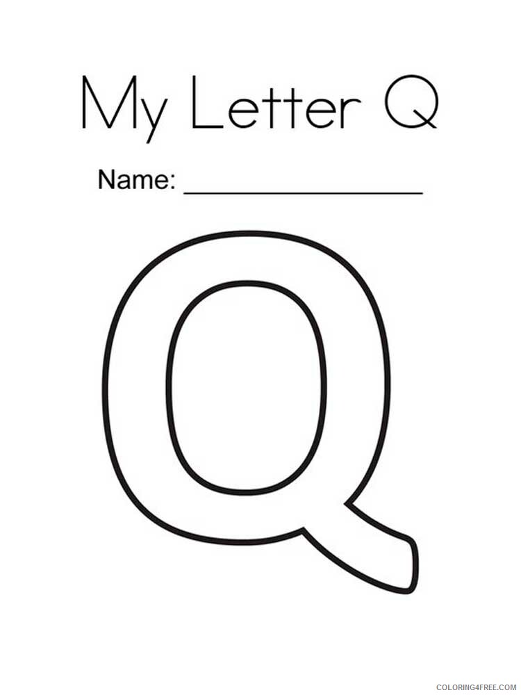 Letter Q Coloring Pages Alphabet Educational Letter Q of 5 Printable 2020 200 Coloring4free