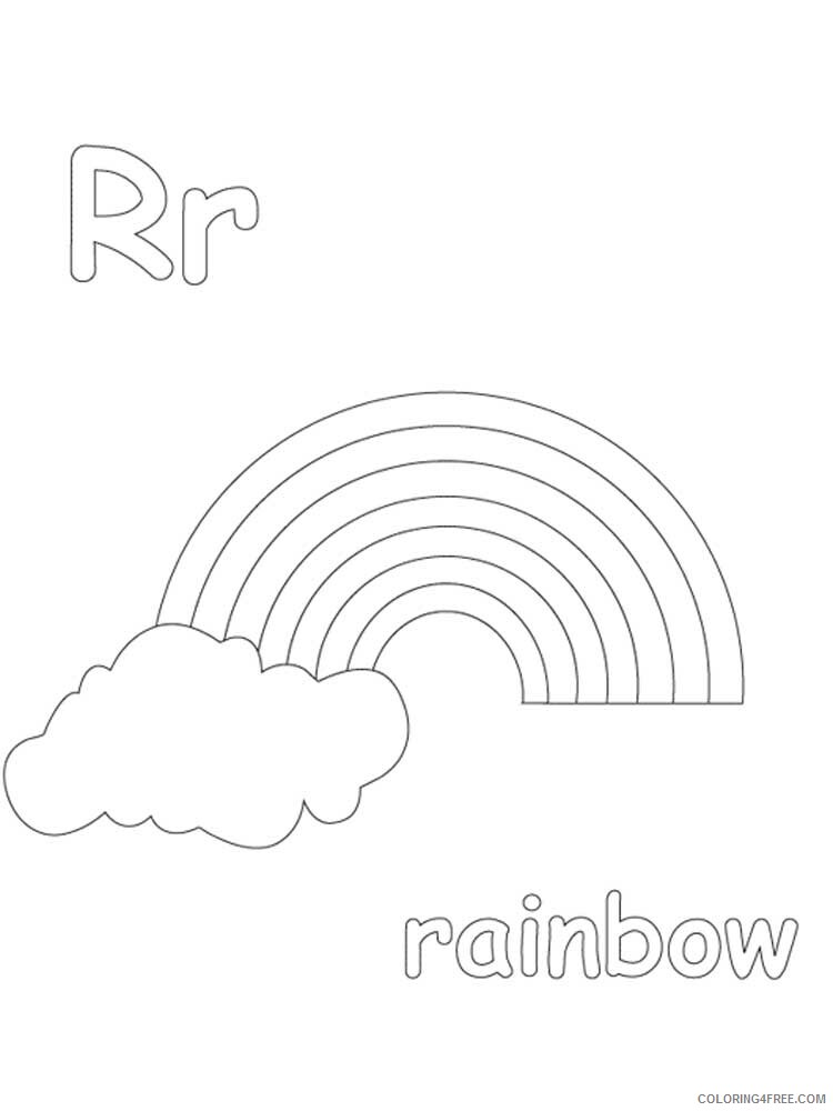 Letter R Coloring Pages Alphabet Educational Letter R of 11 Printable 2020 206 Coloring4free