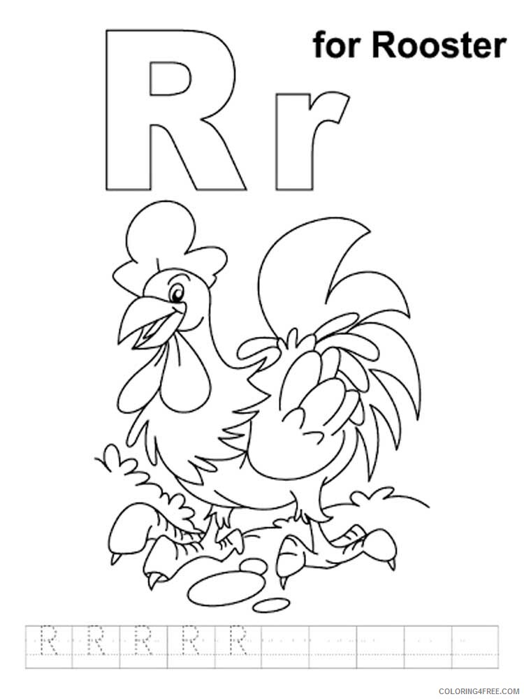 Letter R Coloring Pages Alphabet Educational Letter R of 13 Printable 2020 207 Coloring4free