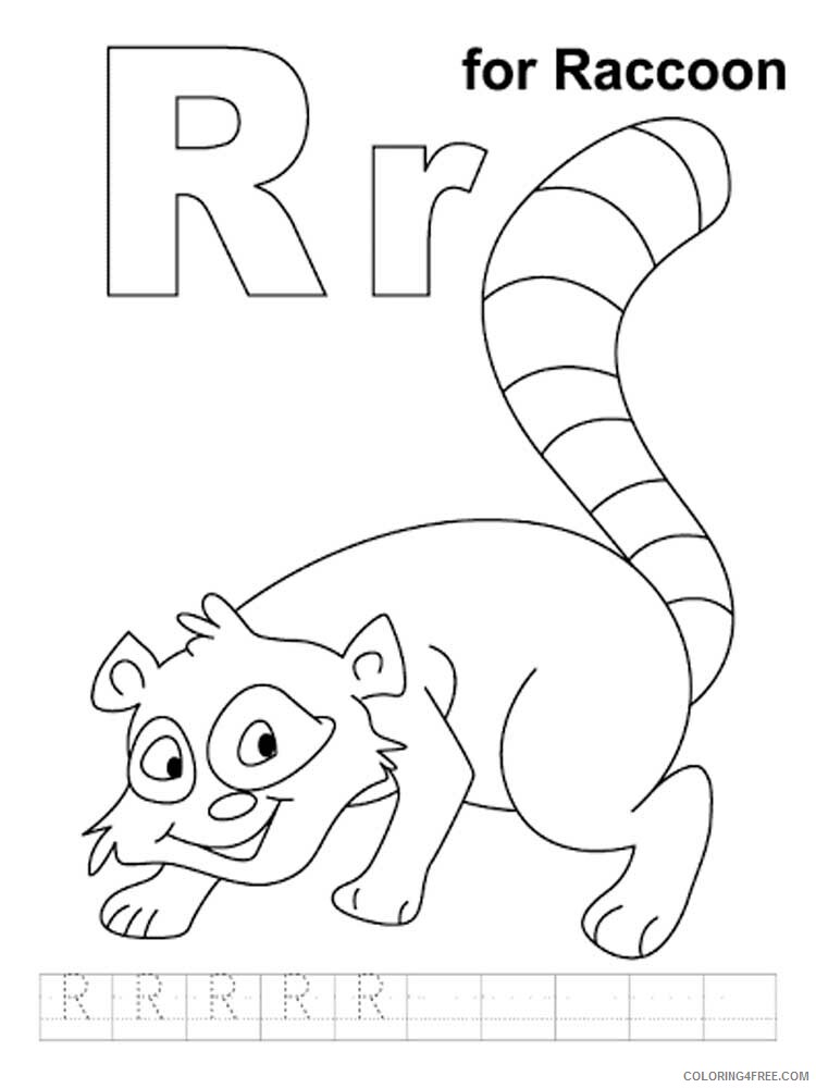 Letter R Coloring Pages Alphabet Educational Letter R of 14 Printable 2020 208 Coloring4free
