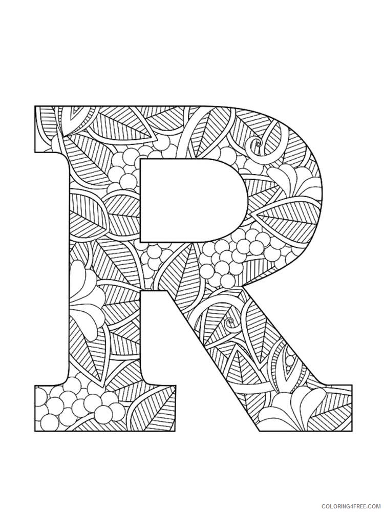 Letter R Coloring Pages Alphabet Educational Letter R of 3 Printable 2020 210 Coloring4free