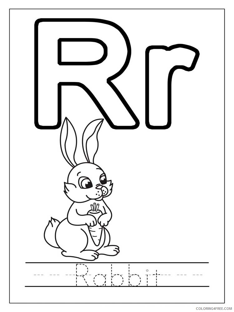 Letter R Coloring Pages Alphabet Educational Letter R of 6 Printable 2020 213 Coloring4free