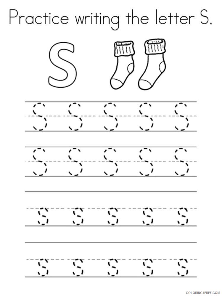 Letter S Coloring Pages Alphabet Educational Letter S of 11 Printable 2020 219 Coloring4free