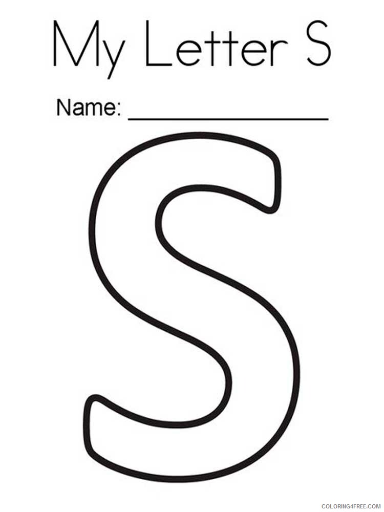 Letter S Coloring Pages Alphabet Educational Letter S of 9 Printable 2020 226 Coloring4free
