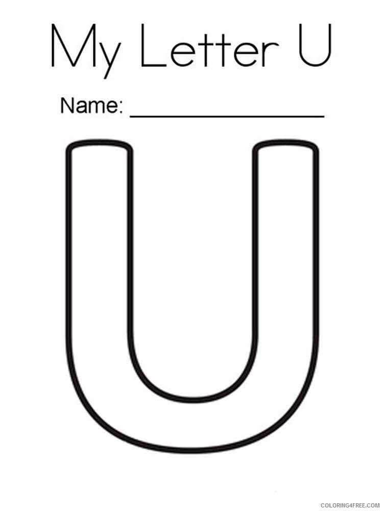 Letter U Coloring Pages Alphabet Educational Letter U of 9 Printable 2020 251 Coloring4free