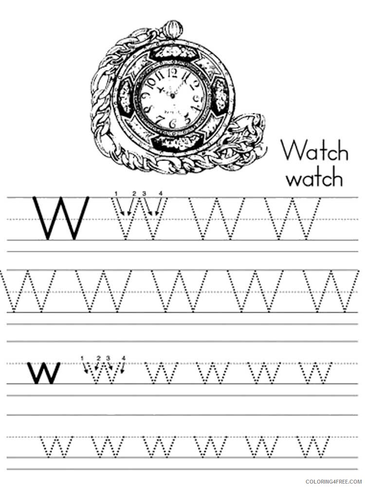 Letter W Coloring Pages Alphabet Educational Letter W of 13 Printable 2020 269 Coloring4free