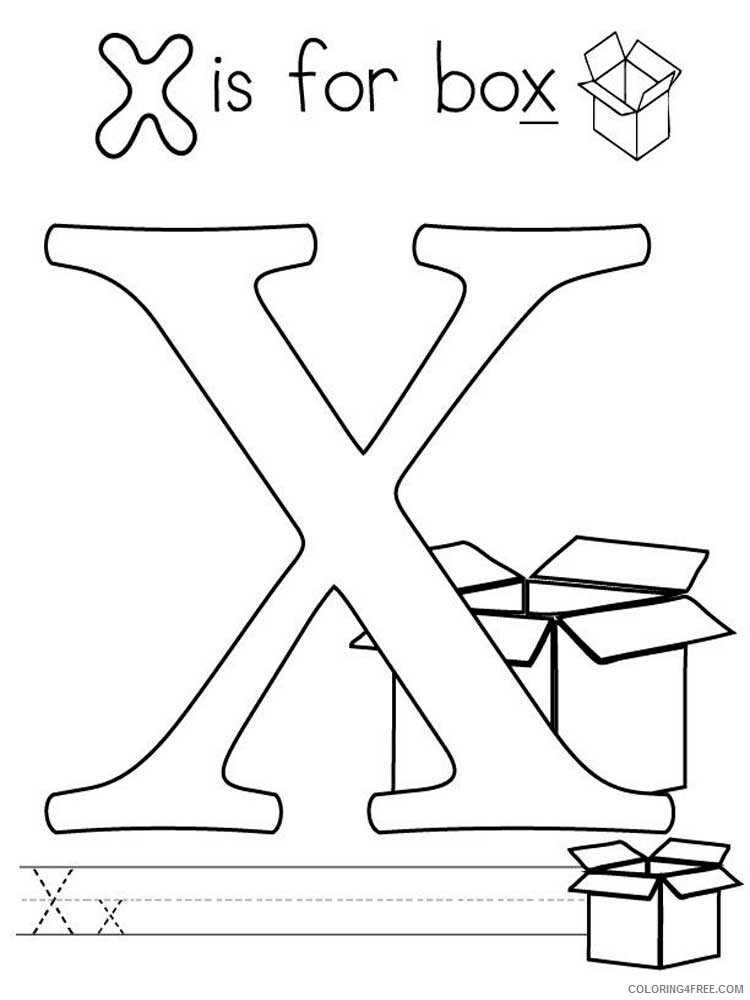 Letter X Coloring Pages Alphabet Educational Letter X of 1 Printable 2020 277 Coloring4free