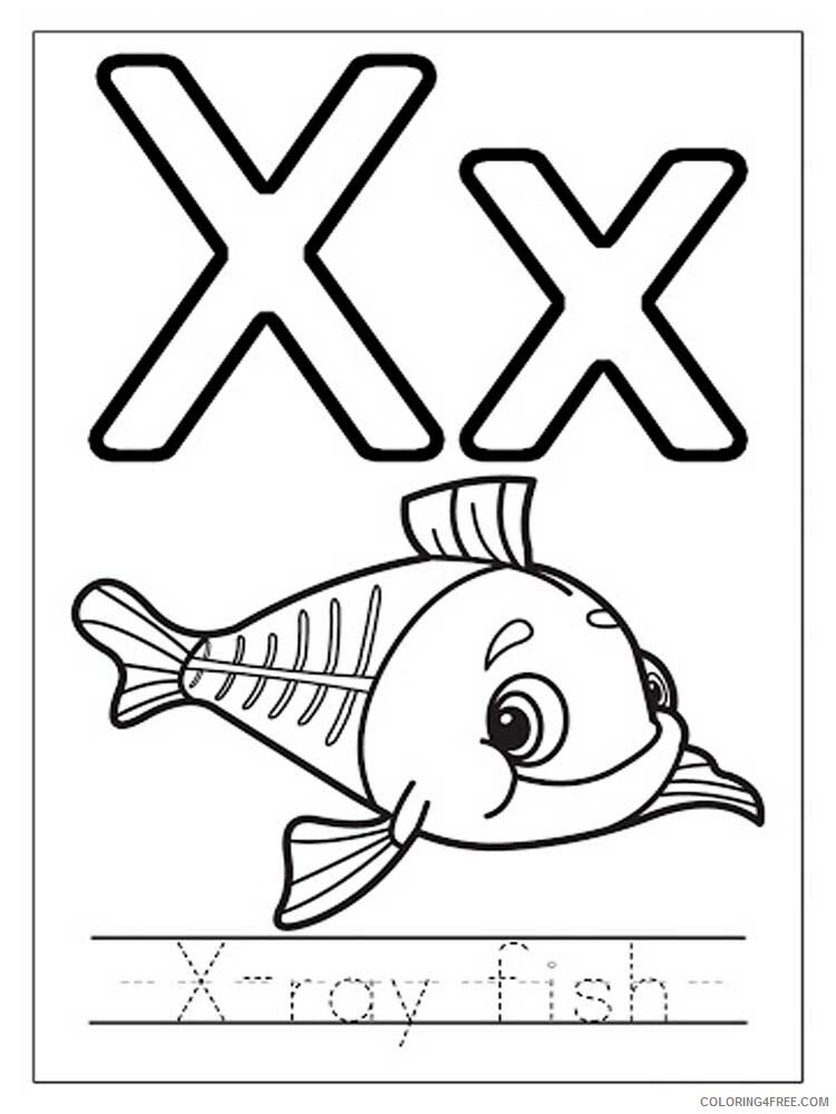 Letter X Coloring Pages Alphabet Educational Letter X of 13 Printable 2020 280 Coloring4free