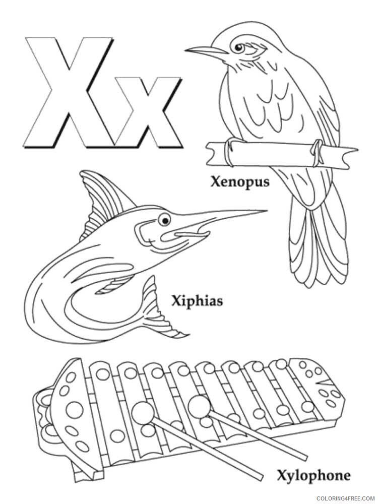 Letter X Coloring Pages Alphabet Educational Letter X of 2 Printable 2020 281 Coloring4free
