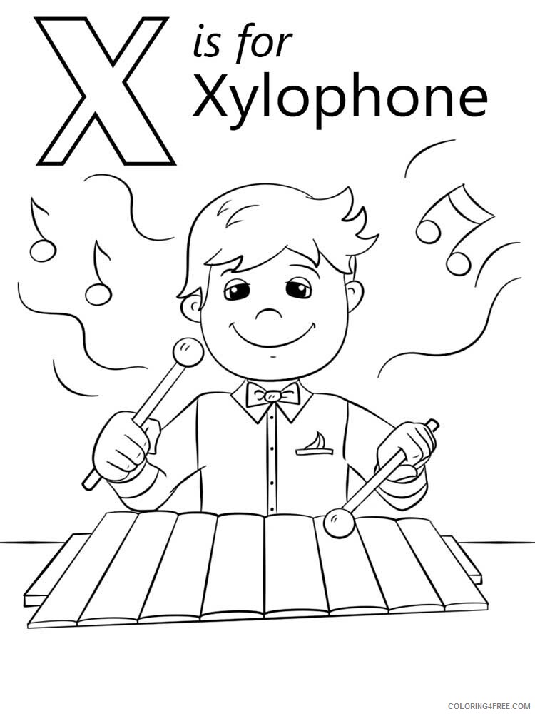 Letter X Coloring Pages Alphabet Educational Letter X of 3 Printable 2020 282 Coloring4free