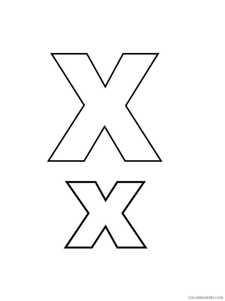 Letter X Coloring Pages Alphabet Educational Letter X of 6 Printable 2020 284 Coloring4free