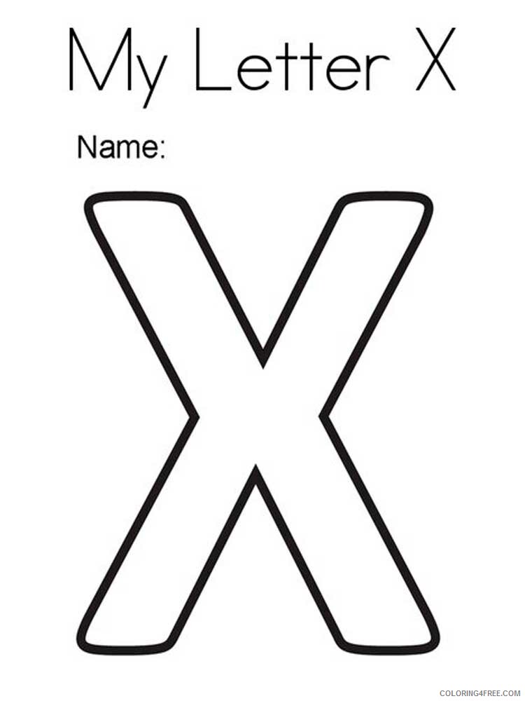 Letter X Coloring Pages Alphabet Educational Letter X of 7 Printable 2020 285 Coloring4free