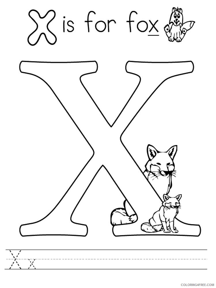 Letter X Coloring Pages Alphabet Educational Letter X of 8 Printable 2020 286 Coloring4free