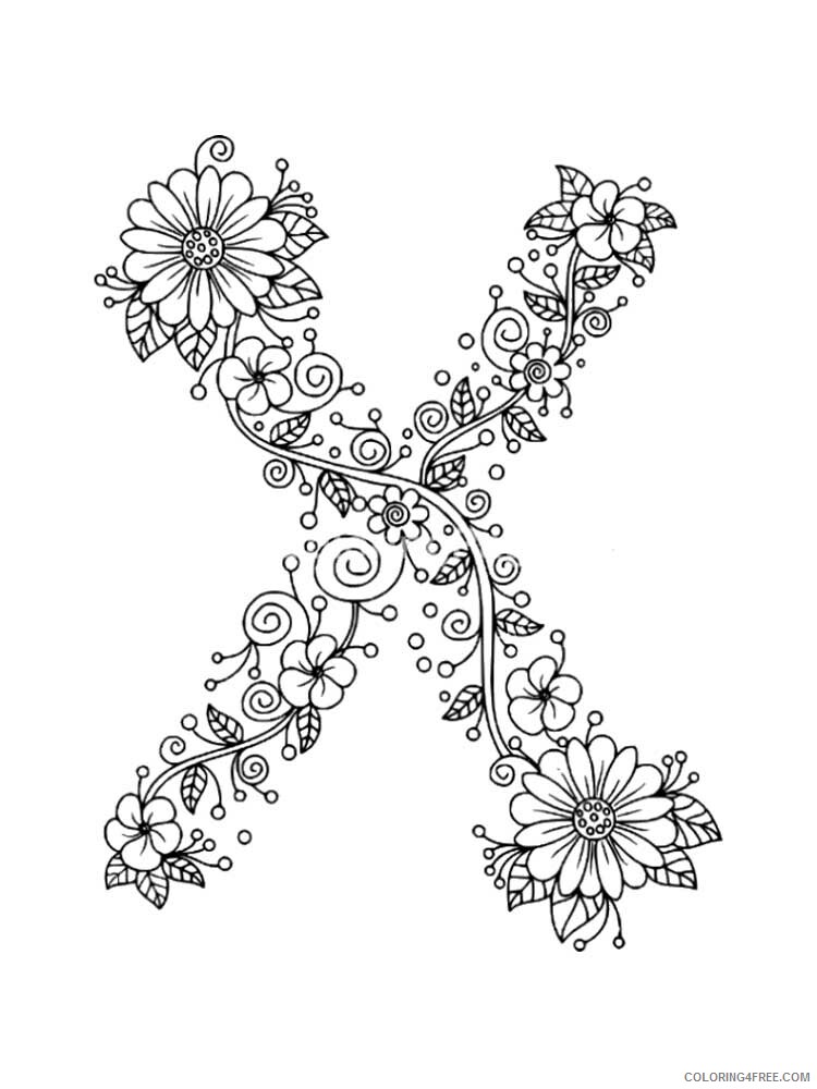 Letter X Coloring Pages Alphabet Educational Letter X of 9 Printable 2020 287 Coloring4free