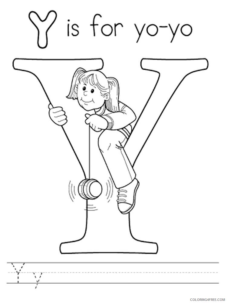 Letter Y Coloring Pages Alphabet Educational Letter Y of 13 Printable 2020 291 Coloring4free