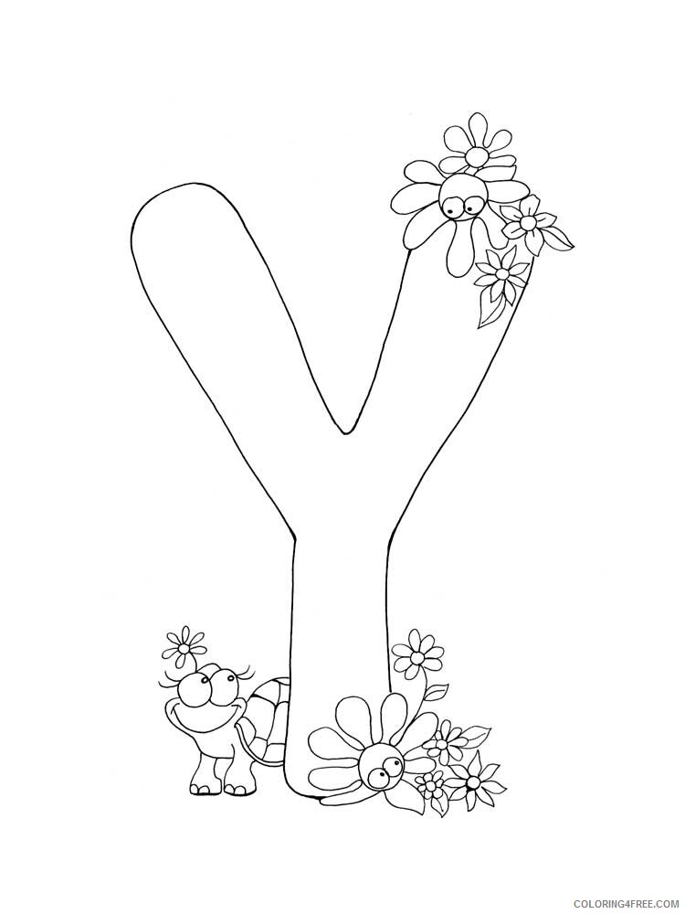 Letter Y Coloring Pages Alphabet Educational Letter Y of 14 Printable 2020 292 Coloring4free