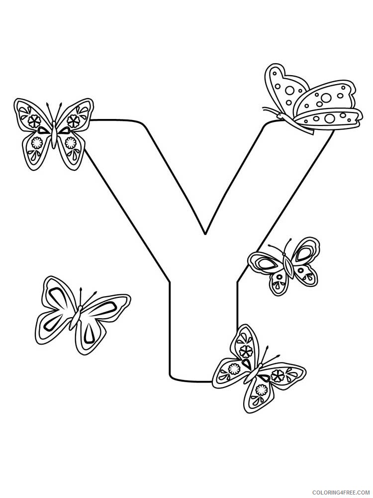 Letter Y Coloring Pages Alphabet Educational Letter Y of 6 Printable 2020 297 Coloring4free