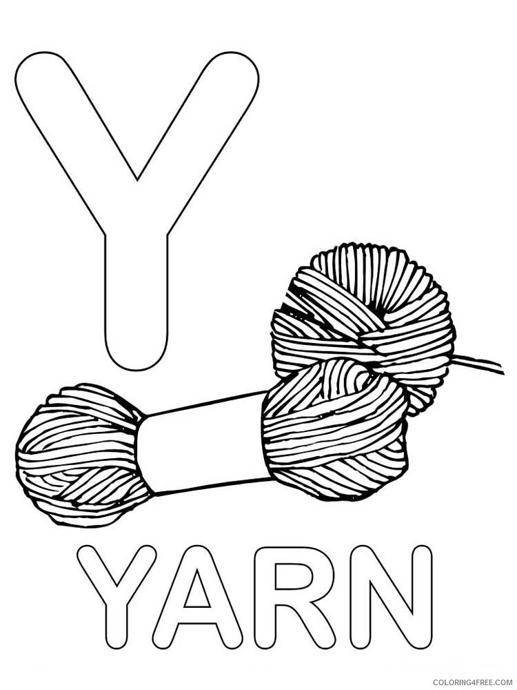 Letter Y Coloring Pages Alphabet Educational Letter Y of 7 Printable 2020 298 Coloring4free