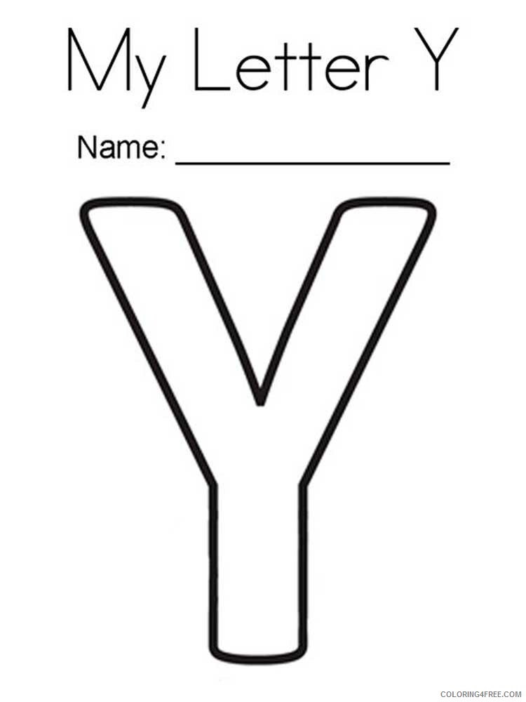 Letter Y Coloring Pages Alphabet Educational Letter Y of 9 Printable 2020 299 Coloring4free