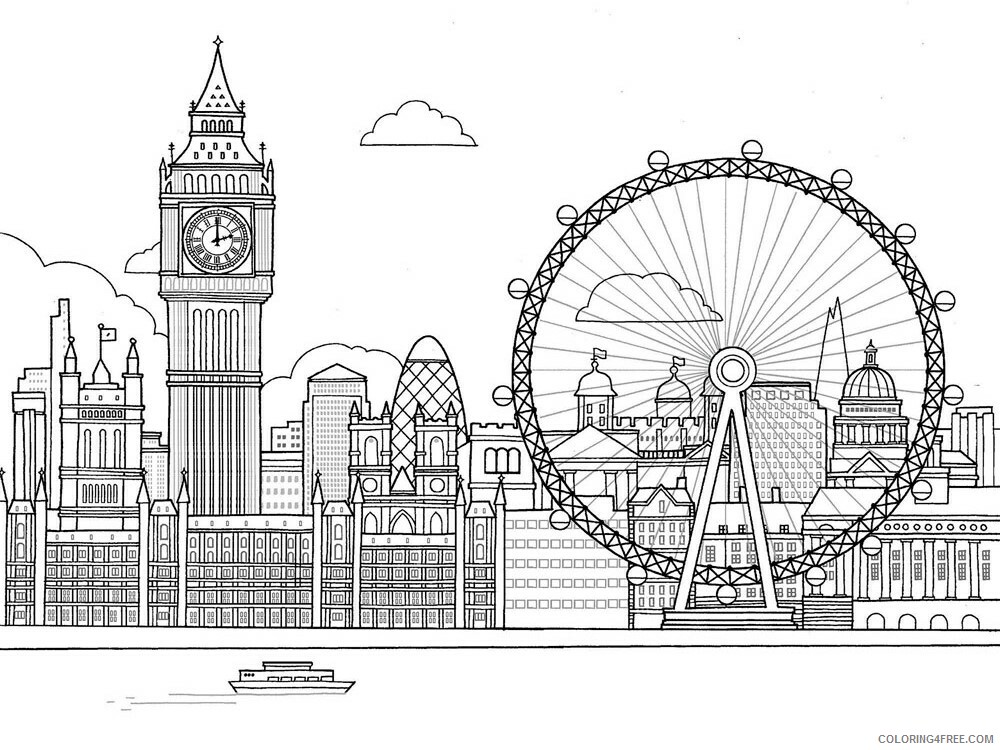 London Coloring Pages Cities Educational London 1 Printable 2020 320 Coloring4free