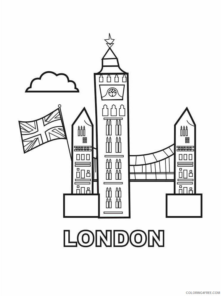 London Coloring Pages Cities Educational London 4 Printable 2020 324 Coloring4free
