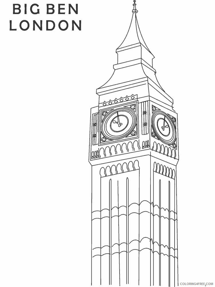 London Coloring Pages Cities Educational London 6 Printable 2020 326 Coloring4free