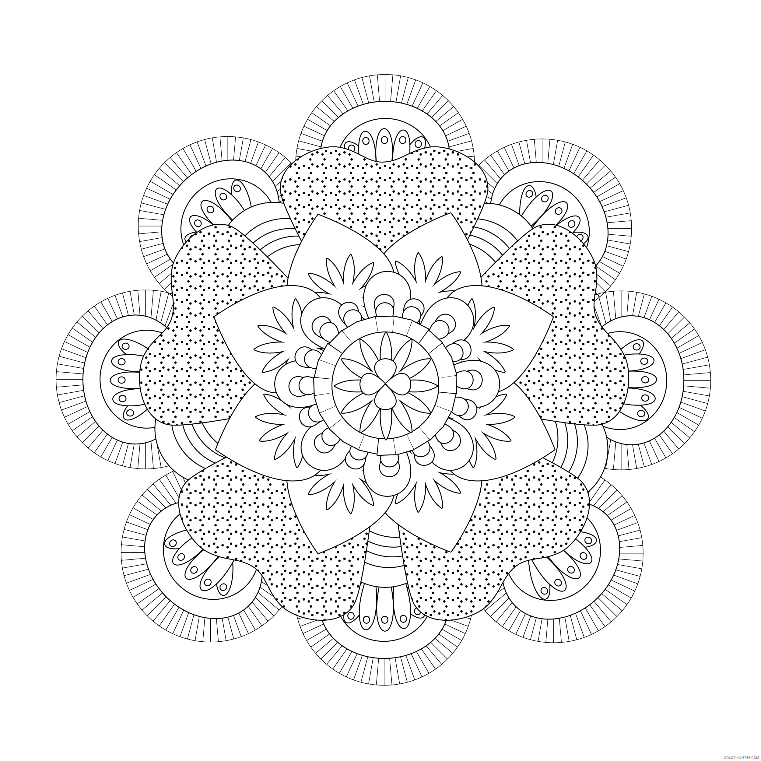 Mandala Coloring Pages Adult free mandala Printable 2020 537 Coloring4free