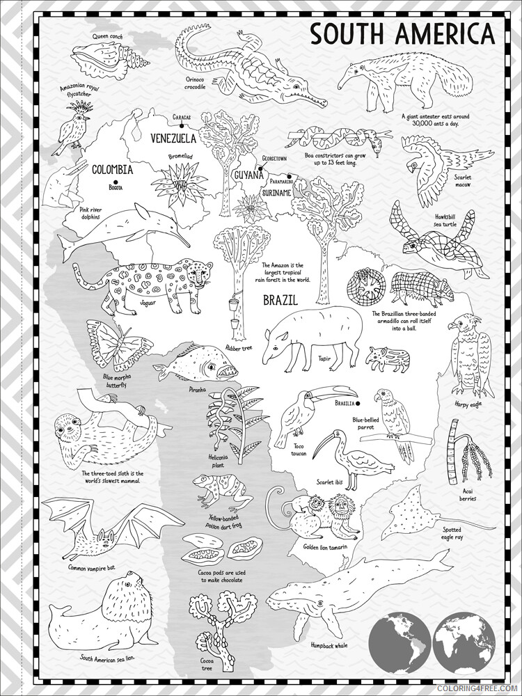Map Coloring Pages Educational map 10 Printable 2020 1664 Coloring4free
